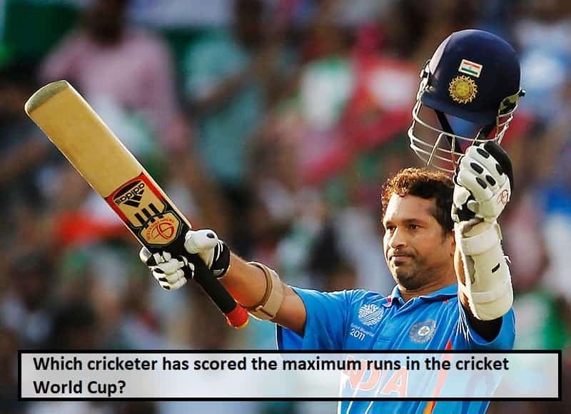Which cricketer has scored the maximum runs in the cricket World Cup?